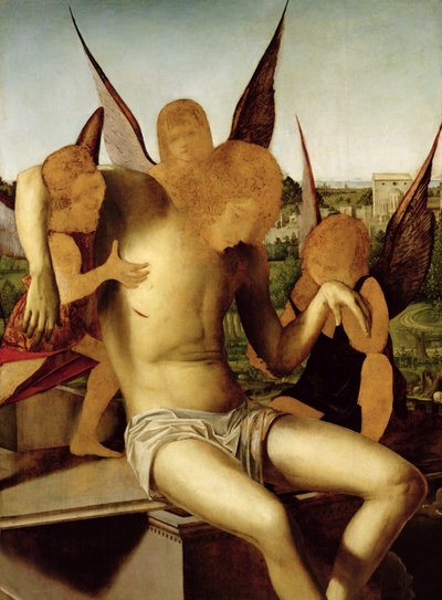 Cristo sostenido por tres ángeles de Antonello da Messina